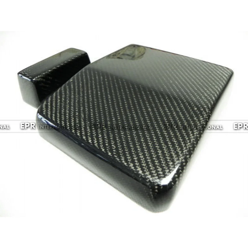 لـ Mitsubishi Lancer Evolution EVO X - غطاء صندوق الصمامات لمقصورة المحرك من ألياف الكربون وغطاء البطارية (جزء التعديل)