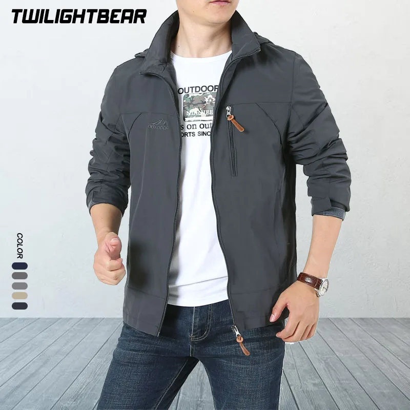 High Quality Men's Jacket 5XL Hooded Coats Multi Pockets Casual Jackets Men Clothing Outdoor Camping Jacket Coats 