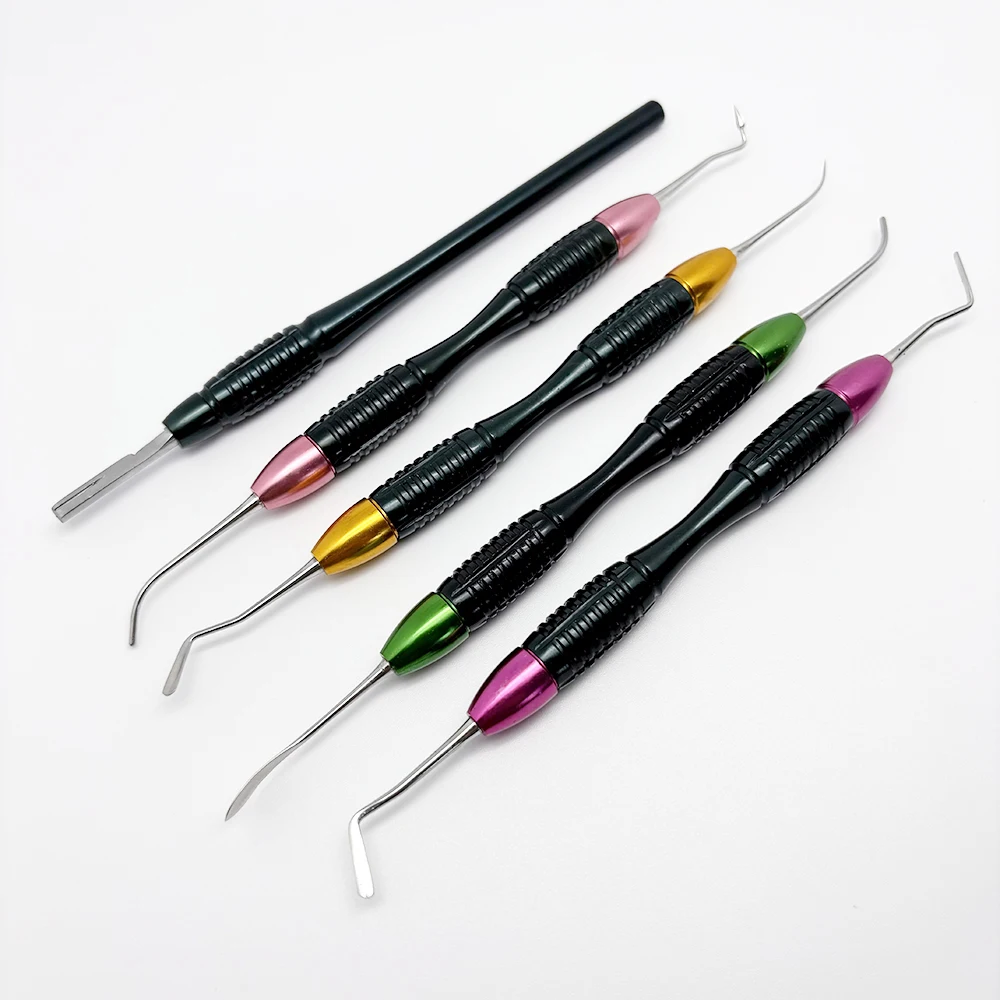 Dental Composite Resin Filling Spatulas Aesthetic Restoration Scalpel Handle Set with Disinfection Box stainless steel Dental