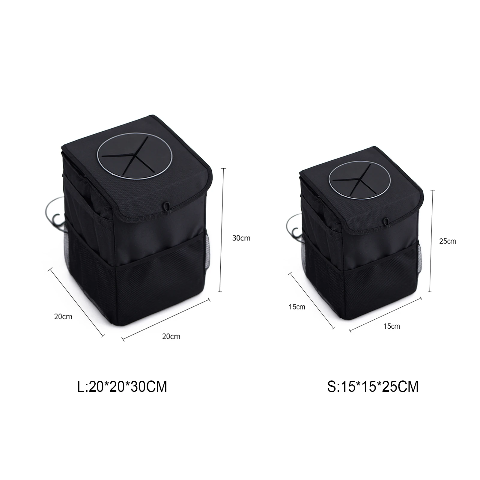 Universal Car Trash With 3 Pockets Can Automobile Folding Suspension Storage Bag Seat Back Garbage Storage Bags Cars Interior view 3