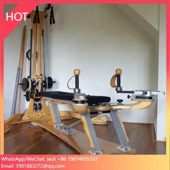 yoga Body Building Gym Home Fitness Equipment Wood Pilates Reformer Pulley Tower Combination Unit -Pilates equipment