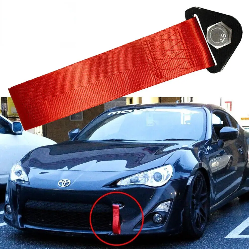 

Automobiles Car Accessories JDM High Strength Sports Racing Tow Strap For Toyota FT86 BRZ Towing Hook Red Towing Hauling Parts