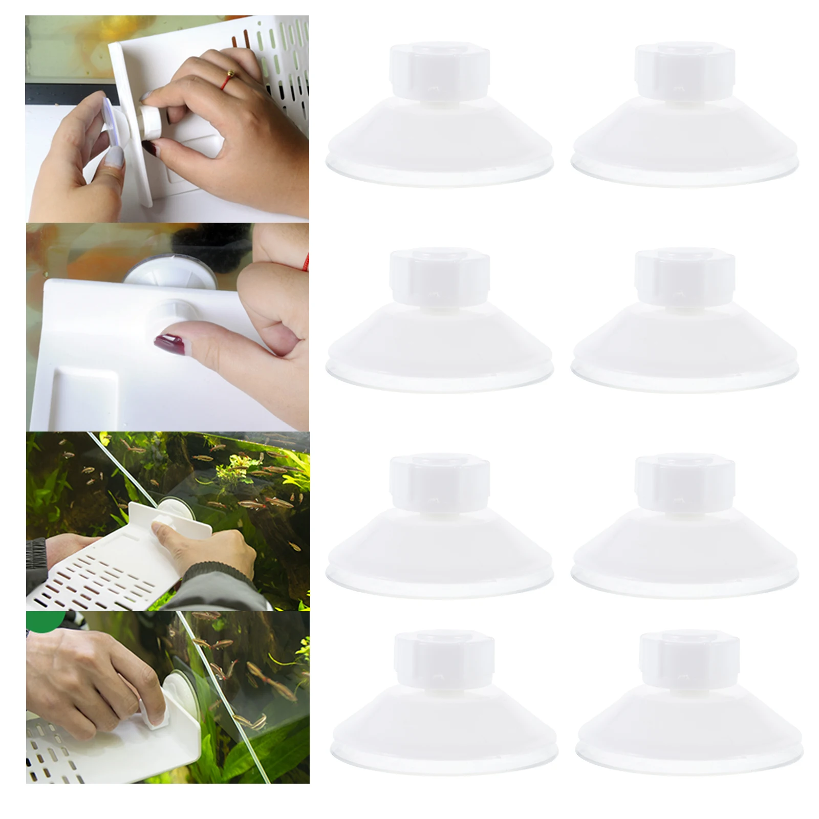 

10pcs Screw Cup Set ABS Large Suction Aquarium Sucker PVC Powerful Suction Fish Tank Aquarium Wall Mount Hardware