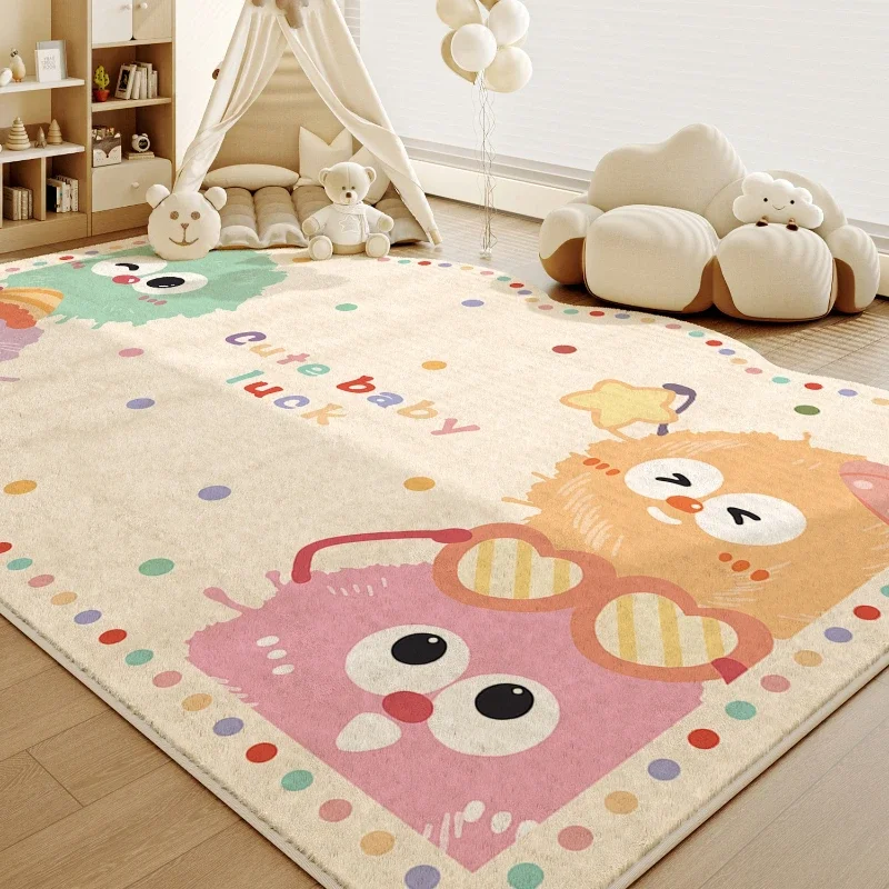 Cartoon Style Bedroom Decor Cute Carpet Irregular Shape Carpets for Living Room Thick Plush Study Floor Mat Home Fluffy Soft Rug