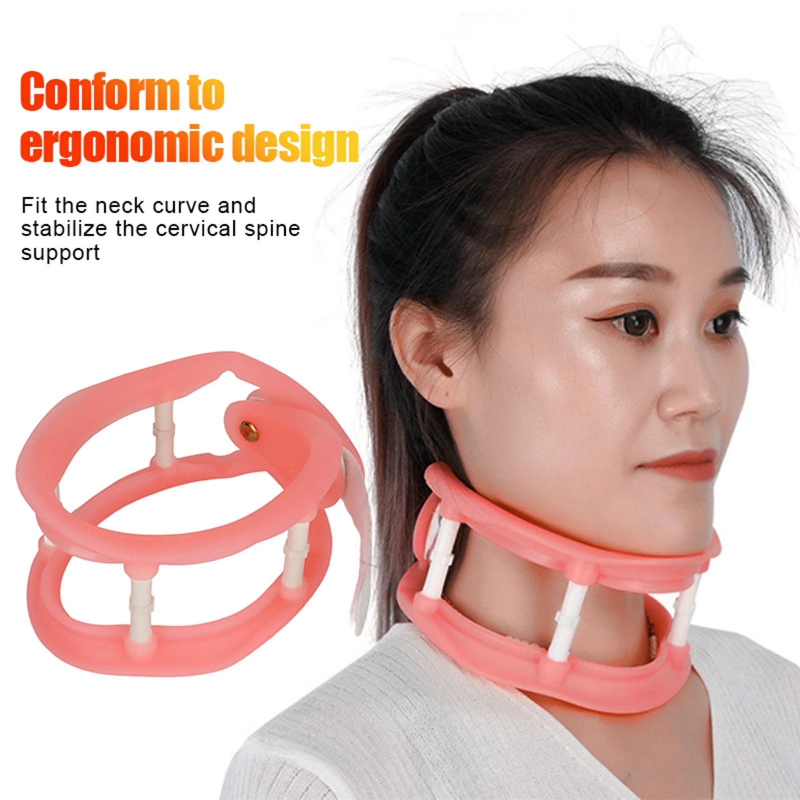 Neck Traction Easy To Operate Cervical Neck Traction Device Cervical Collar with Neck Support Brace for Posture Correction