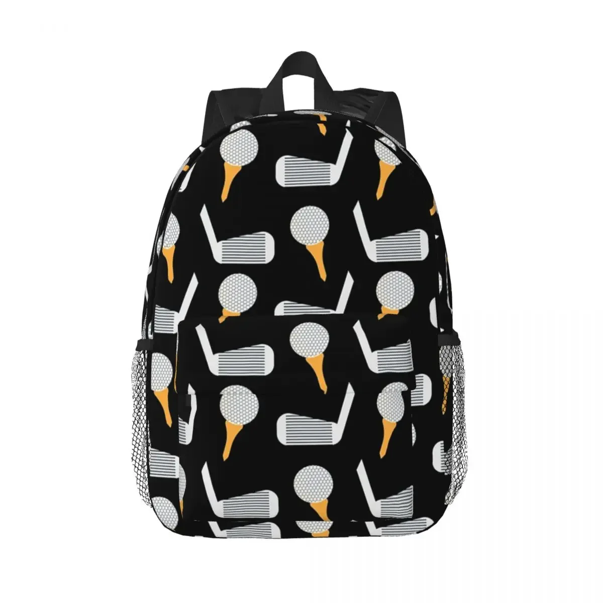 Padrão de golfe (preto laranja) mochilas adolescente bookbag moda crianças sacos escolares portátil bolsa ombro grande capacidade