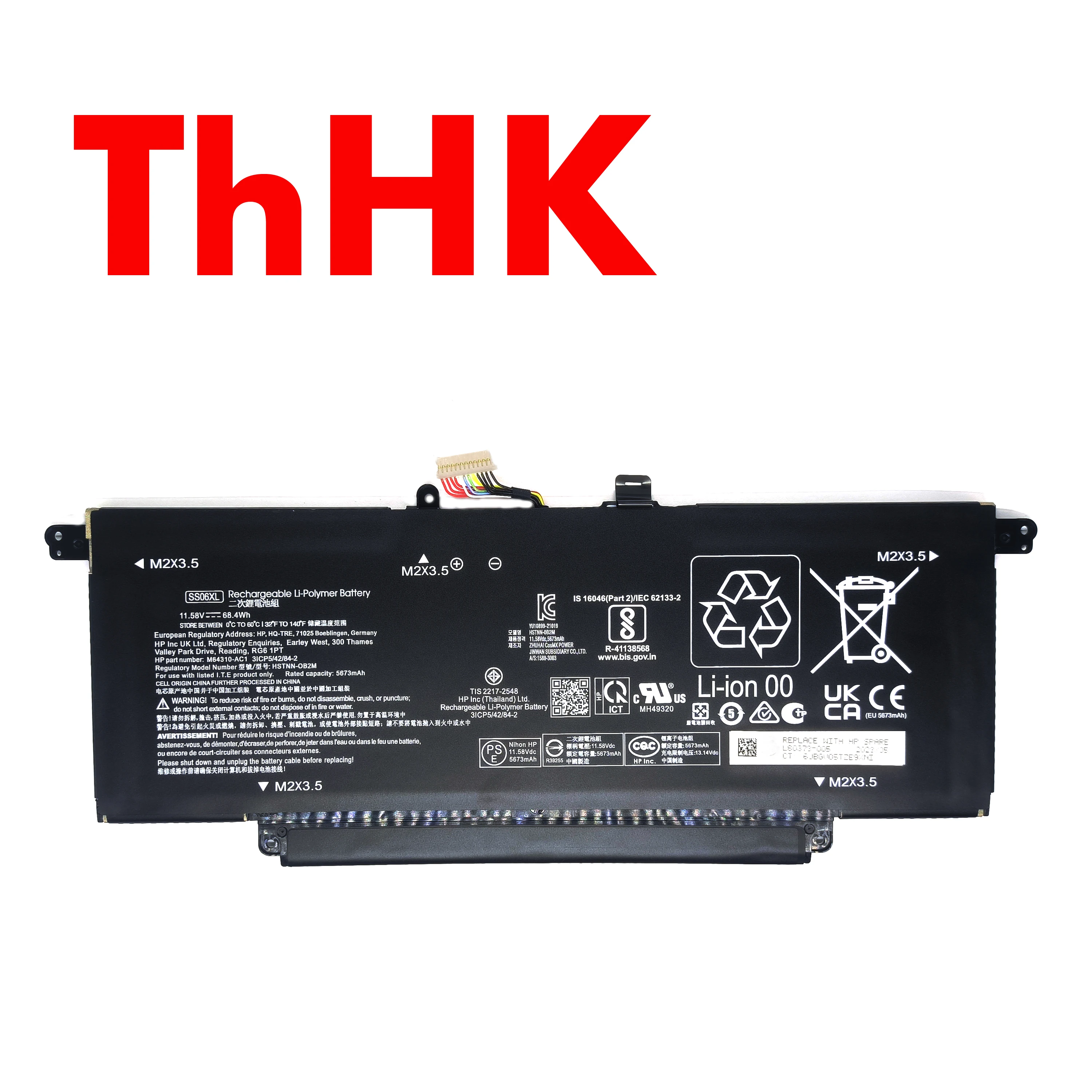 Genuine Original 68.4Wh SS06XL SSO6XL HSTNN-OB2M TPN-DB0O M64310-271 M73476-005 L80373-005 Battery For HP Elite Dragonfly G3