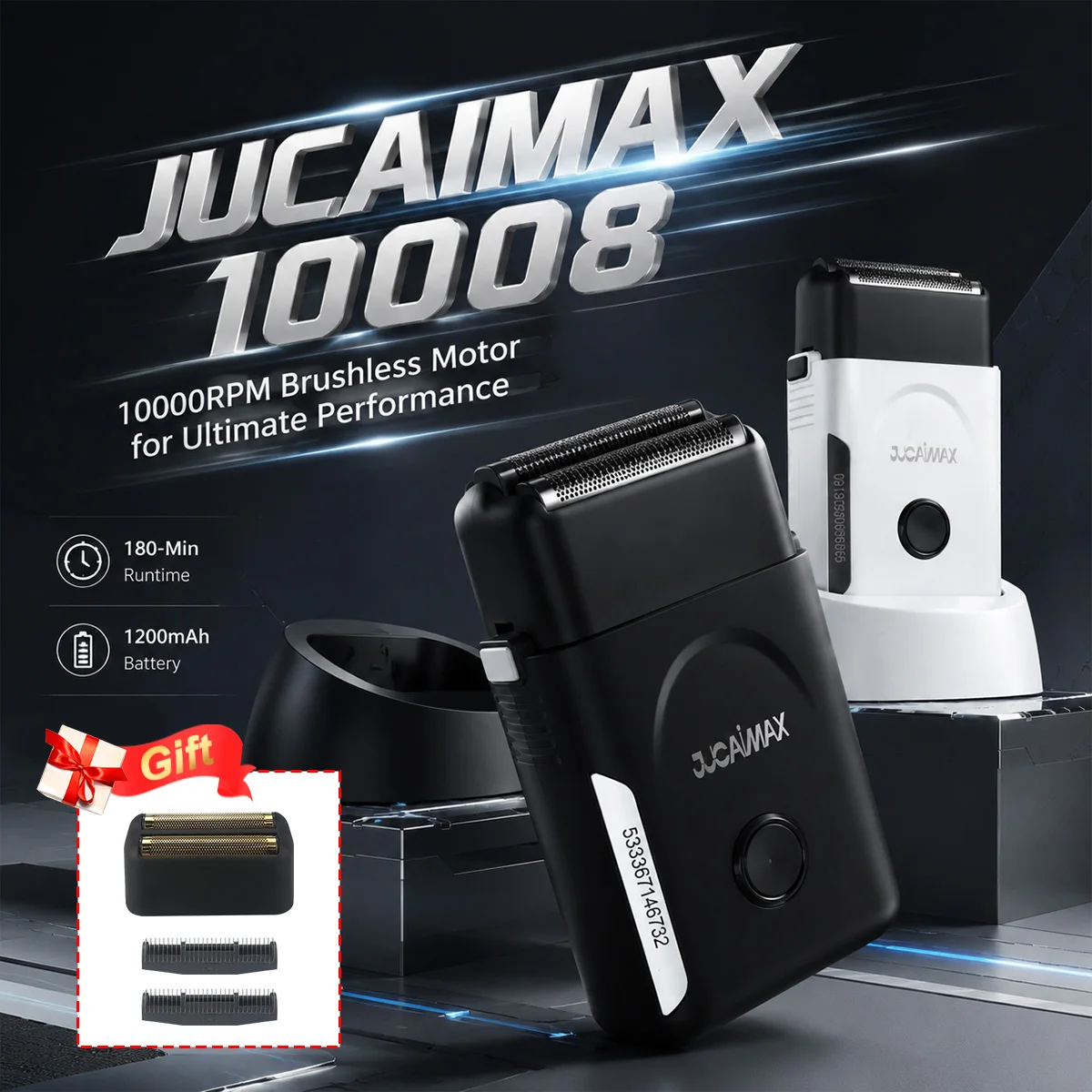 rasoio-elettrico-da-uomo-jucaimax-jc-10008-con-motore-brushless-da-10000-rpm-base-di-ricarica-e-doppia-lamina-macchina-da-barba-professionale-a-lamina-mobile
