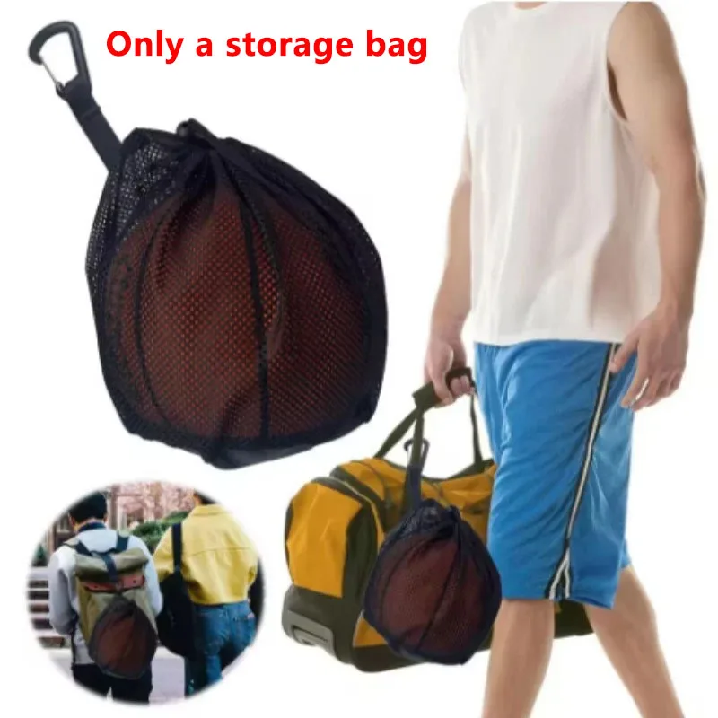 Mesh Soccer Ball Bag Extra Large Drawstring Basketball Storage Bag With Zipper Pocket Volleyball Football Net Pack Gym Bags