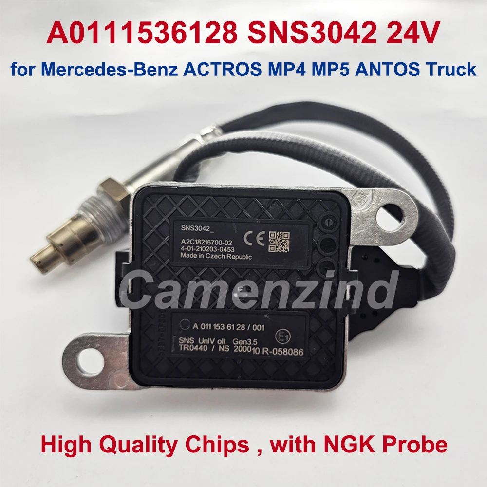 

High Quality A0111536128 0111536128 A0111535128 SNS3042 New Nitrogen Nox Oxygen Sensor 24V for Mercedes-Benz Truck