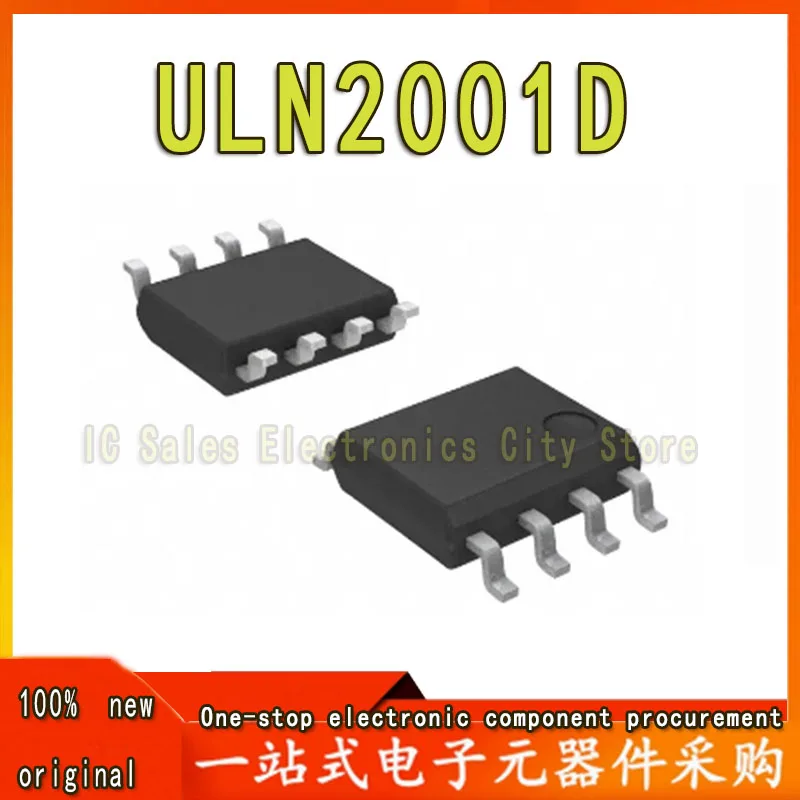 10pcs-100pcs ULN2001 ULN2001D ULN2001DS patch SOP8 three-channel relay driver IC chip