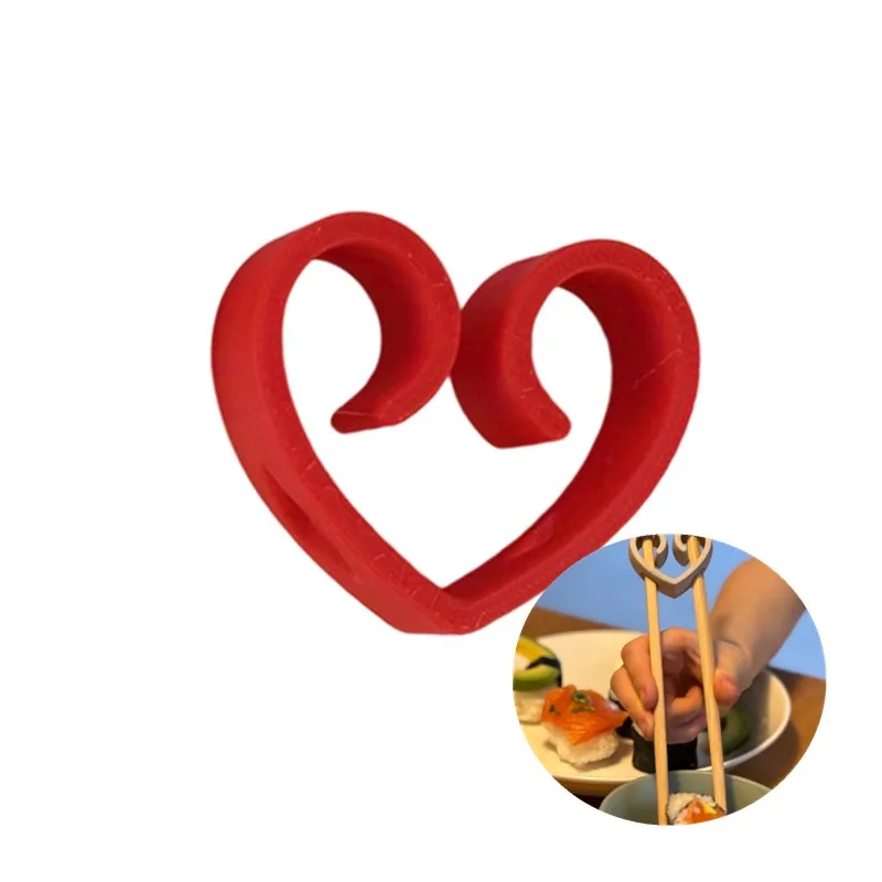

Heart-Designed Dishwasher Safe Chopsticks Assistant, Perfect for Adults and Kids Practice