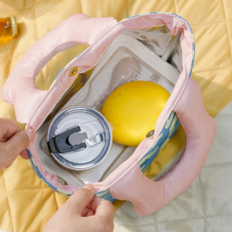 Portable Insulated Bento Lunch Bag Large Capacity Aluminum Foil Thermal Lunch Box Bag for Office Worker Work Picnic