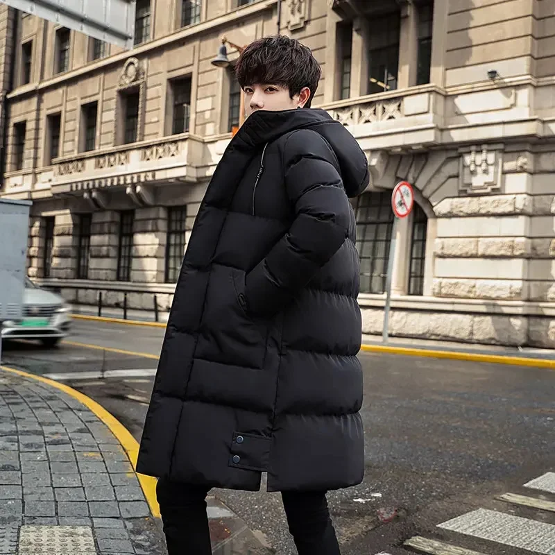 2024 Plus Size 7XL 6XL Men Winter Jacket Long Warm Thick Hooded Parkas Coat Outwear Outfits Windproof