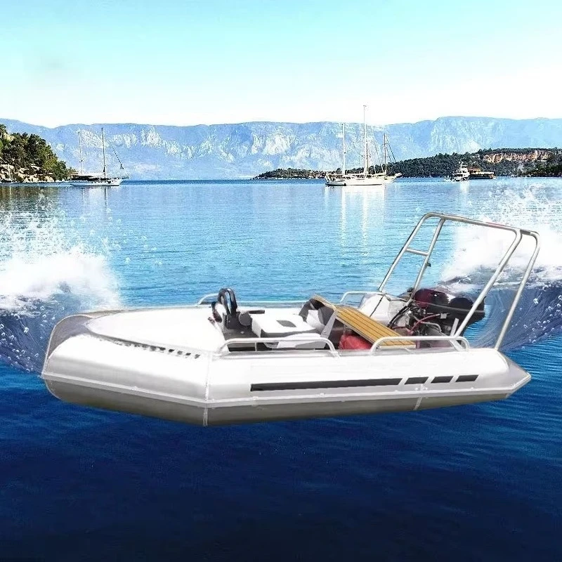 Rowing Aluminum Alloy Speedboat Aluminum Fishing Speedboat Small Yacht Recreational Fishing Boat Assault Boat