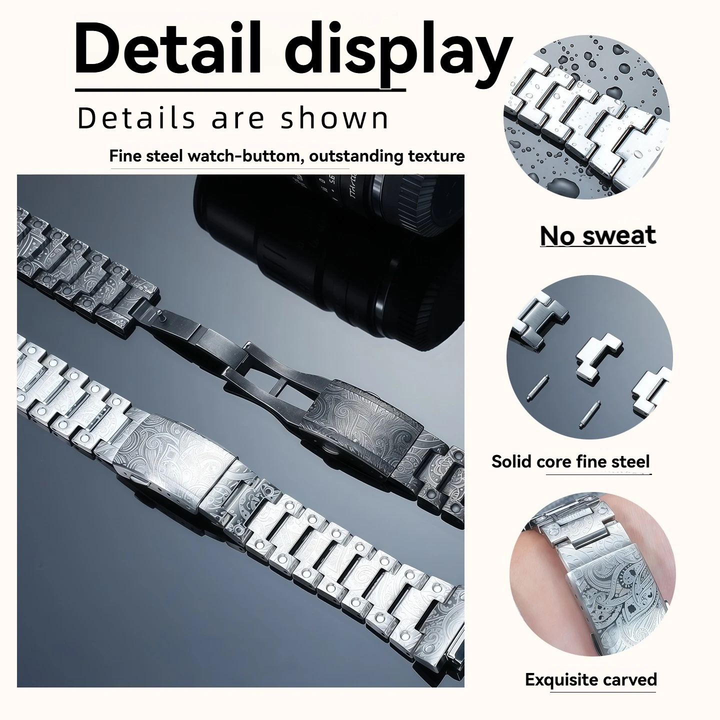 For Casio DW5600 GWM5610 GW-B5600 Vintage Engraved Stainless Steel Case and Band Set Fashionable Trendy Watch Accessories