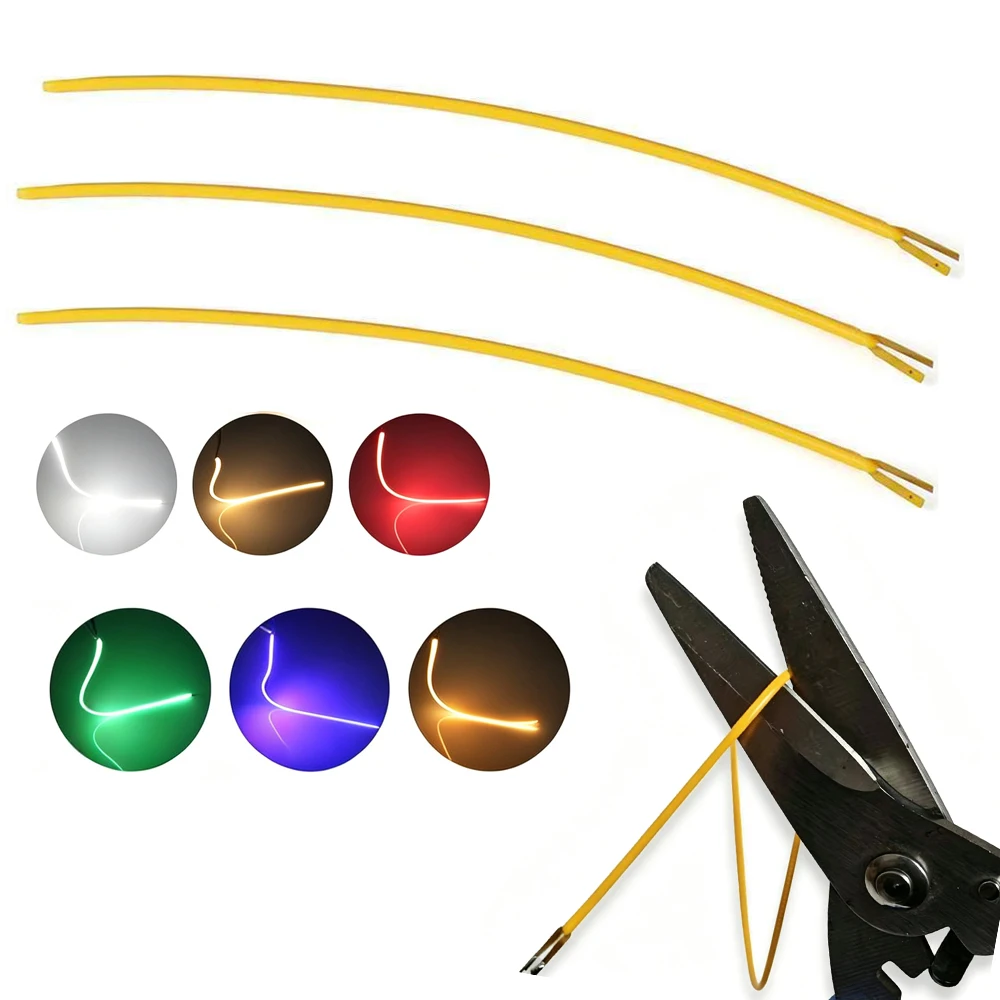 10PCS LED Flexible Filament  DC3V 80mm110mm128mm190mm300mm Edison Bulb Lamp Parts Same End Led Soft Filament  DIY Diodes Decor