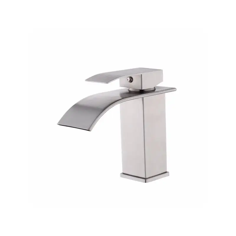 

Single Handle Bathroom Faucet Lavatory Faucet Stainless Steel Single Hole Brushed Nickel Finish, Modern Design for Easy