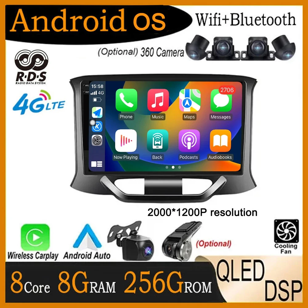 

DSP Android 14 For LADA X Ray Xray Cross 2015-2019 Car Auto Radio 4G+WIFI Carplay Bluetooth Multimedia Autoradio Stereo