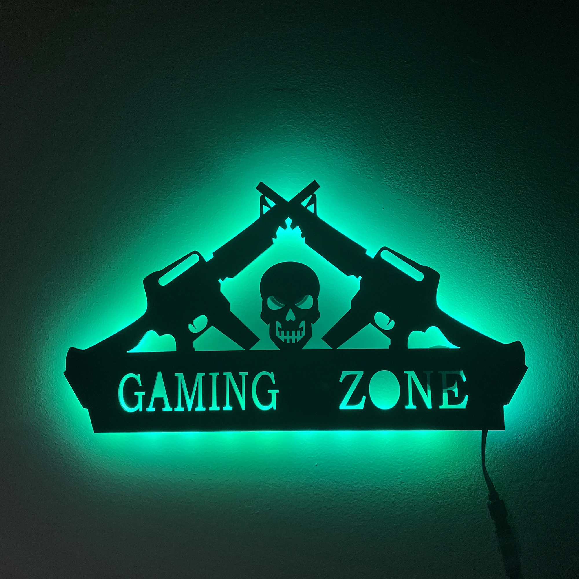 Imagem -02 - Acrílico Gaming Led Neon Sign Personalizado Skull Silhouette Wall Lamp Cool Birthday Gift Art Lamp Rgb Night Light Manga