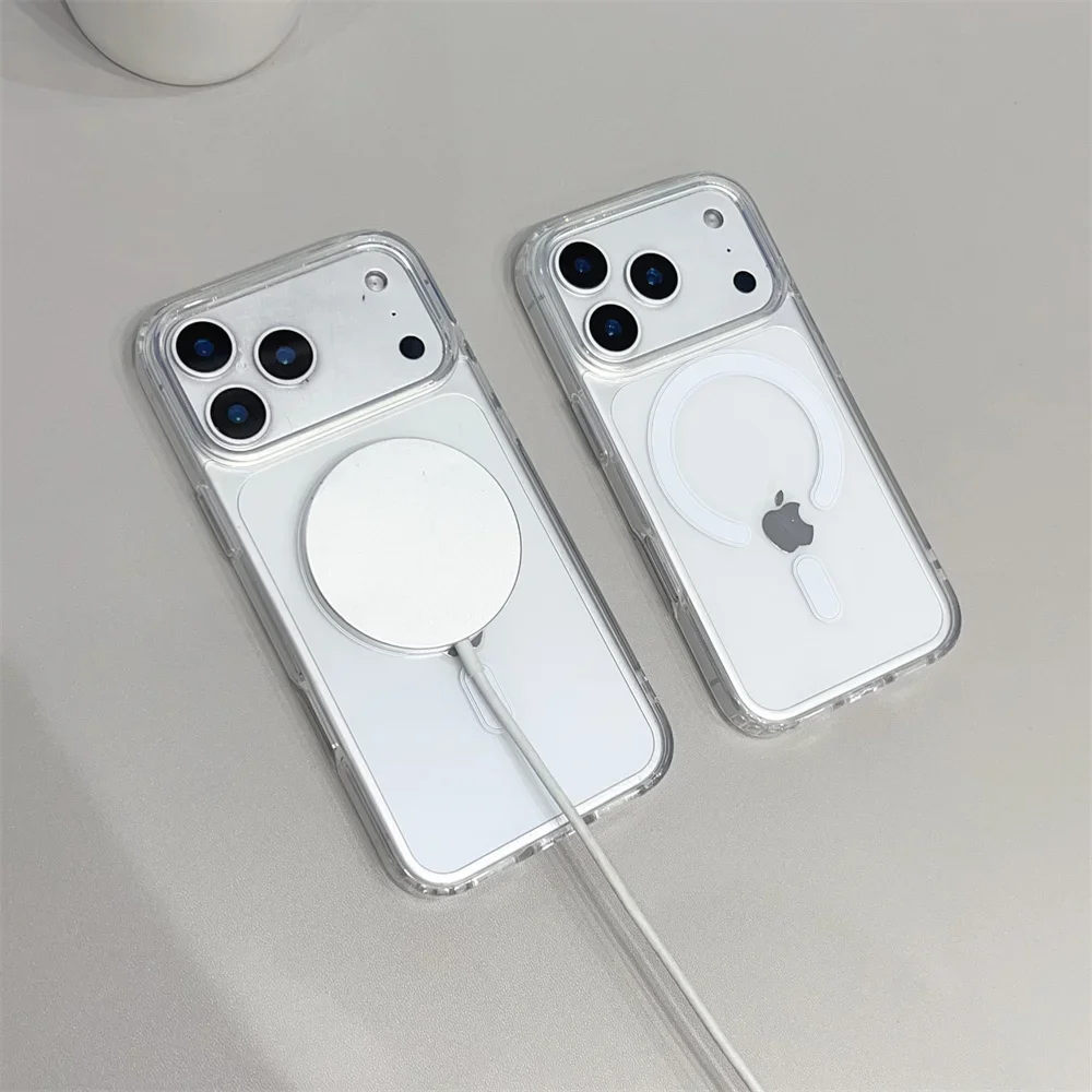 Original Transparente Magnetische Handyhülle für Magsafe für iPhone 18 Pro Max 17Pro 16 15 14 13 12 11 Klare Kabellose Ladehülle – Detail 4