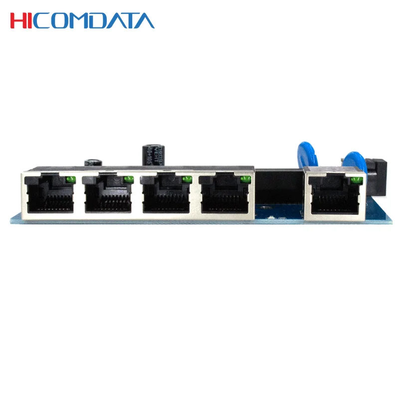 HICOMDATA-conmutador Ethernet Industrial de 100Mbps, 5 puertos, 100M, PCBA, 5x10/100M, puertos RJ45