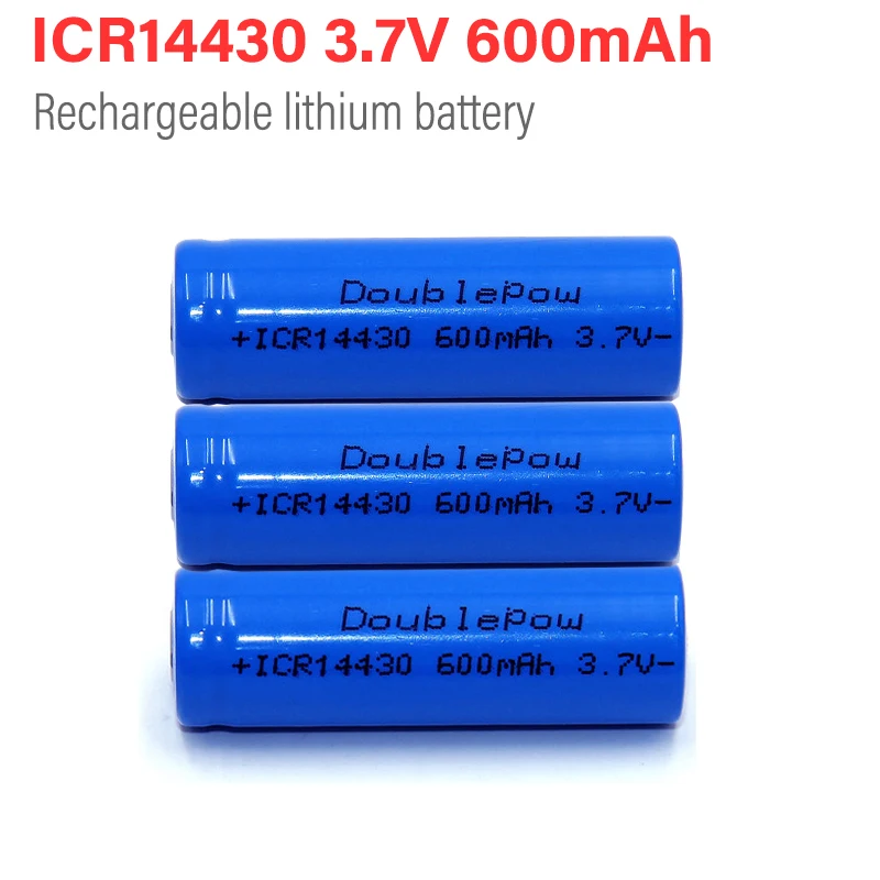 

14430 Battery 3.7V 600mAh Rechargeable Lithium Batteries for Electric Toothbrushes Electric Toys Flashlights Mouse Speakers