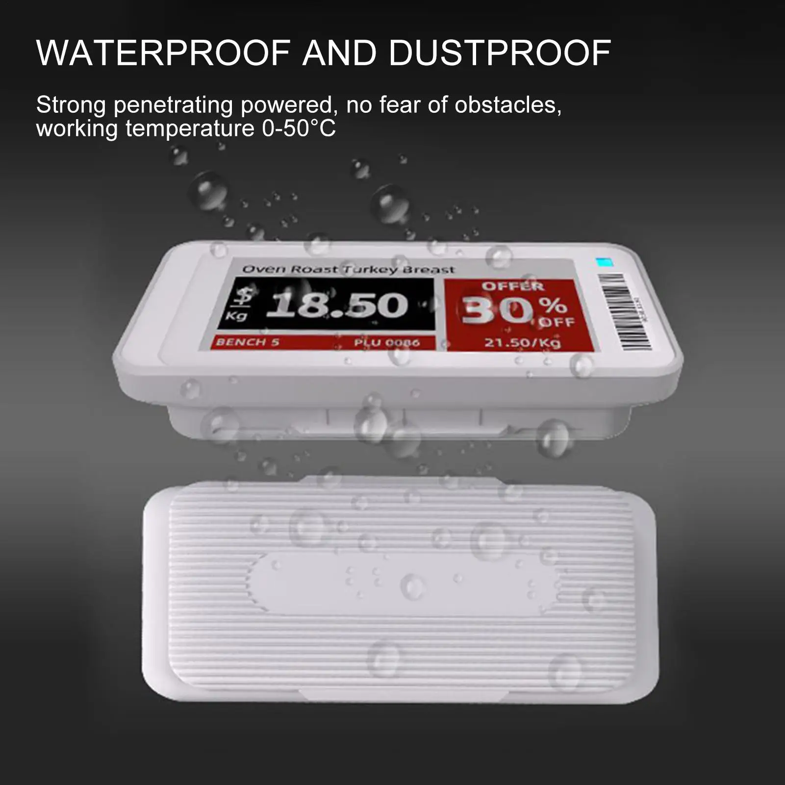 Wireless E Ink Tag Waterproof Wireless Signages Electronic Shelf Labels Tag Holders For Offices Restaurant Indoor Outdoor