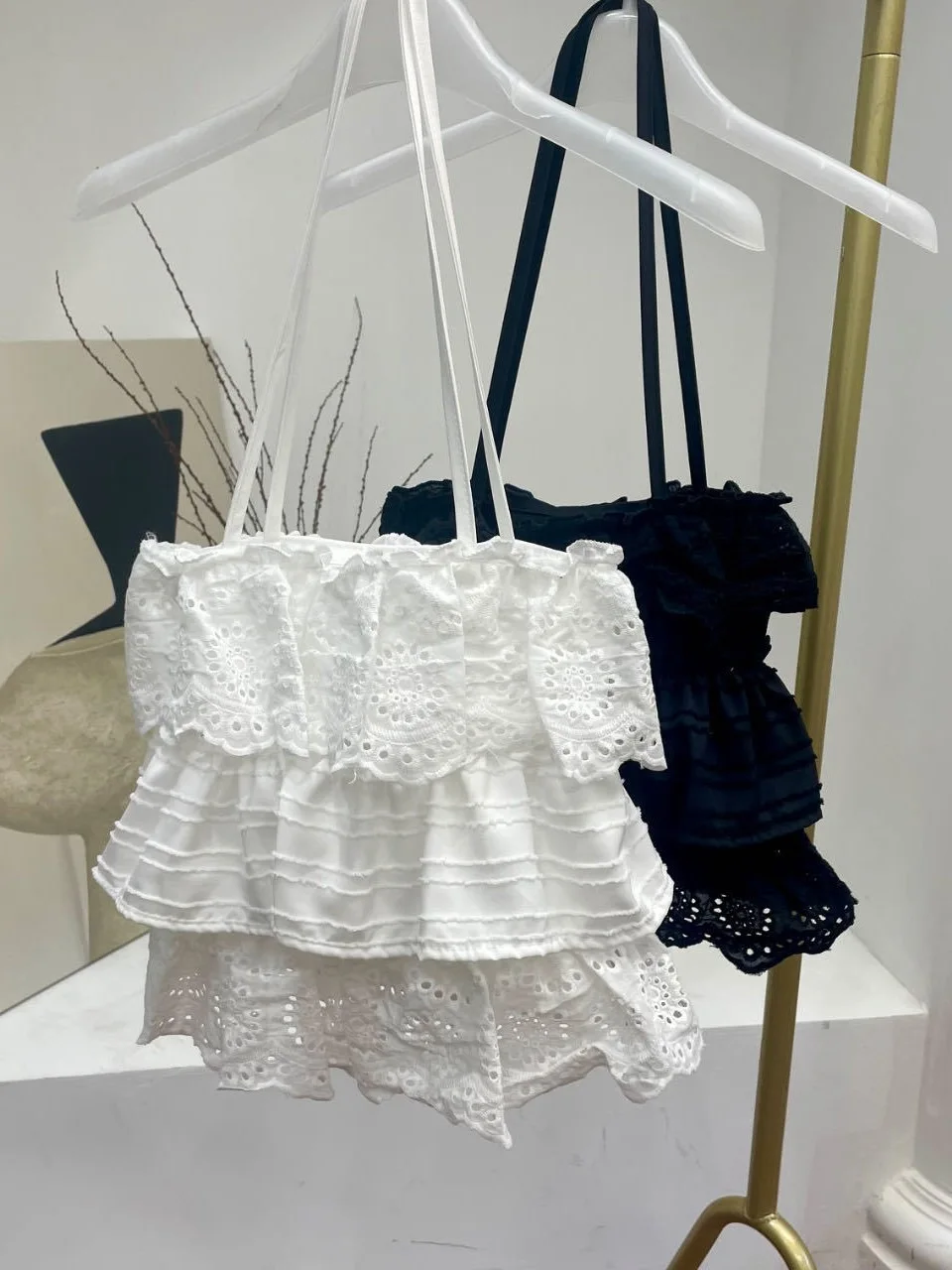 

2025 New Simple Versatile Lace Trim Skirt ape Single oulder Bag Layered Canvas Trendy Faion Neutral Sle Soft Tote Bag