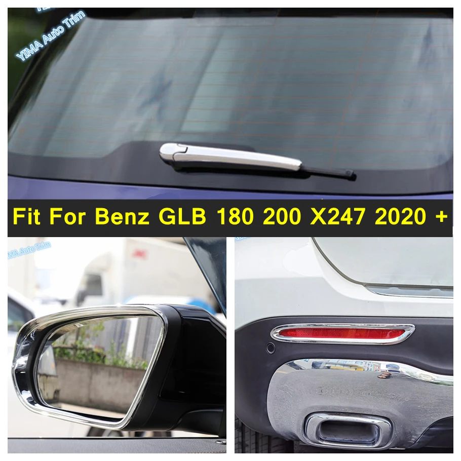 

Shiny Rearview Mirror / Rain Eyebrow / Rear Fog Light Lamp Cover Trim For Mercedes-Benz GLB 180 200 X247 2020 - 2023 Accessories