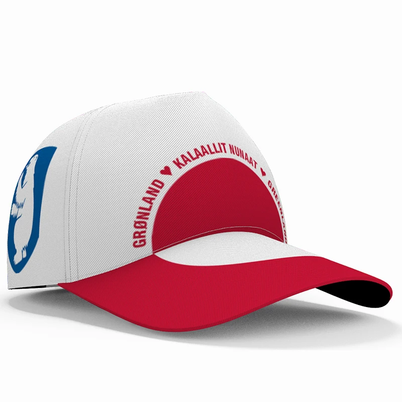 Greenland Baseball Danish Caps Free 3d Custom Kalaallit Nunaat Team Logo Gl Denmark Hat Grl Travel Gronland Nation Flag Headgear