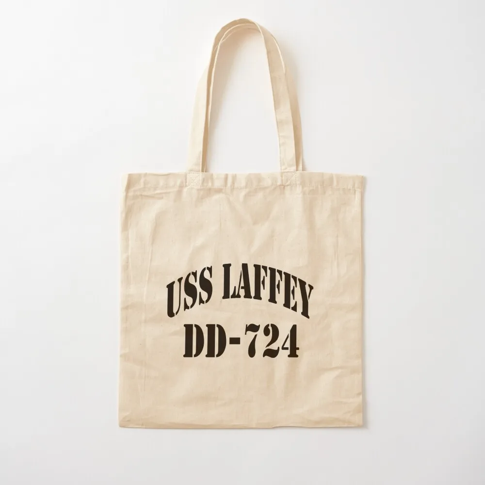 USS LAFFEY (DD-724) SHIP'S STORE Tote Bag personalized tote shopping bag logo Canvas Tote Bag