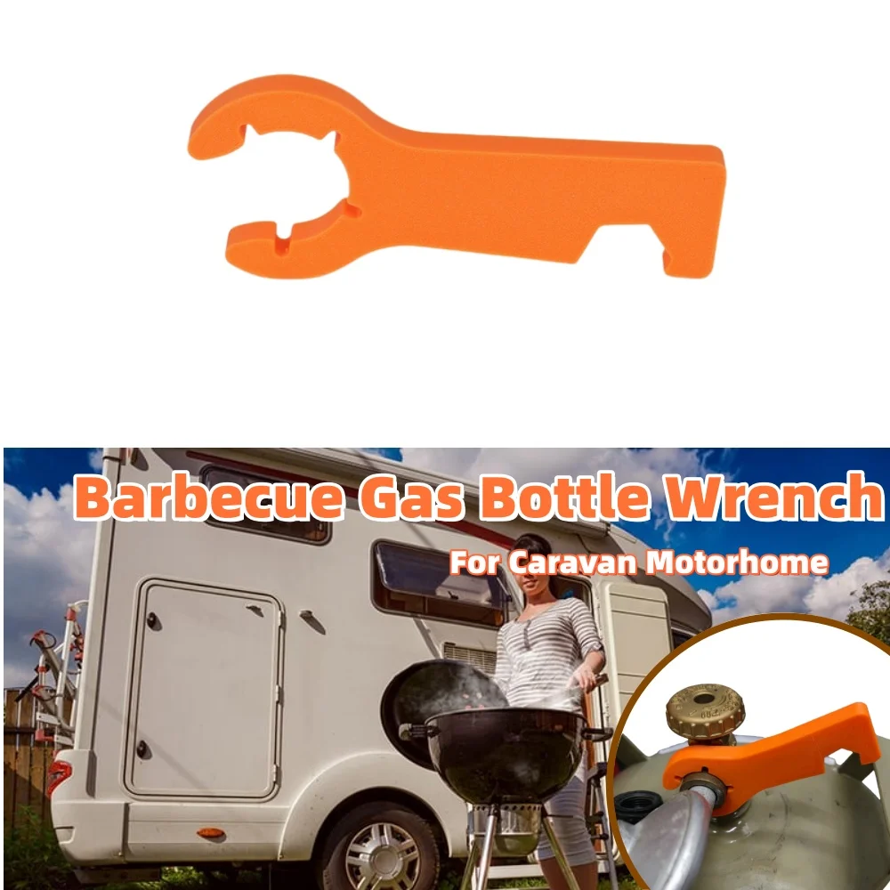 1Pcs RV Barbecue Gas Bottle Wrench Portable Gas 2in1 Magnet Gas Wrench Outdoor Camping Accessories For Caravan Motorhome