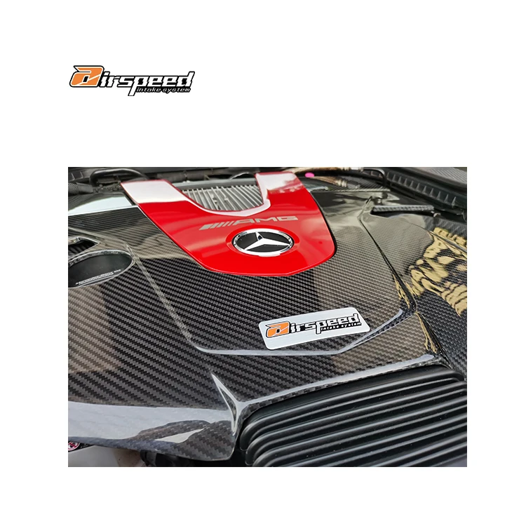 

3K Twill Carbon Weave Engine Cover in Glossy Finish Dry Carbon Fiber for BENZ AMG C43 GLC43 3.0T Condition New