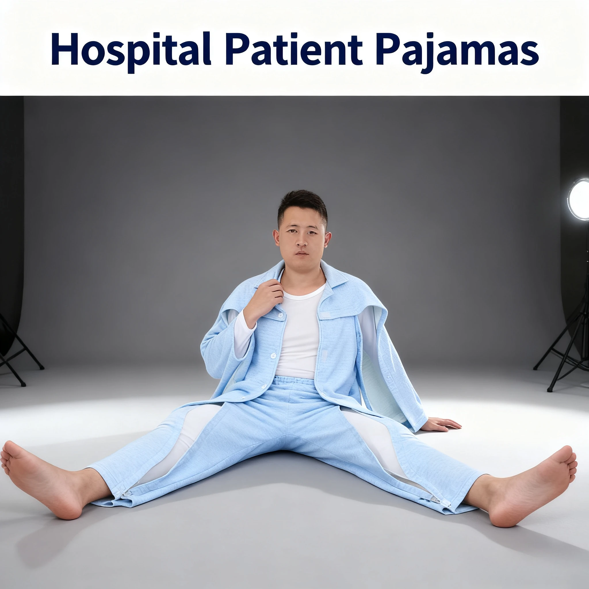 

Тонкое больничное платье с открытым дизайном брюк для пациентов с длительным парализом и переломом