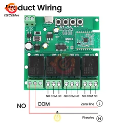 USB 5V DC 7-32V WiFi Remote Control Switch Bluetooth Dual Mode Wireless Relay Module 2/3/4 Channel Relay Smart Home Automation