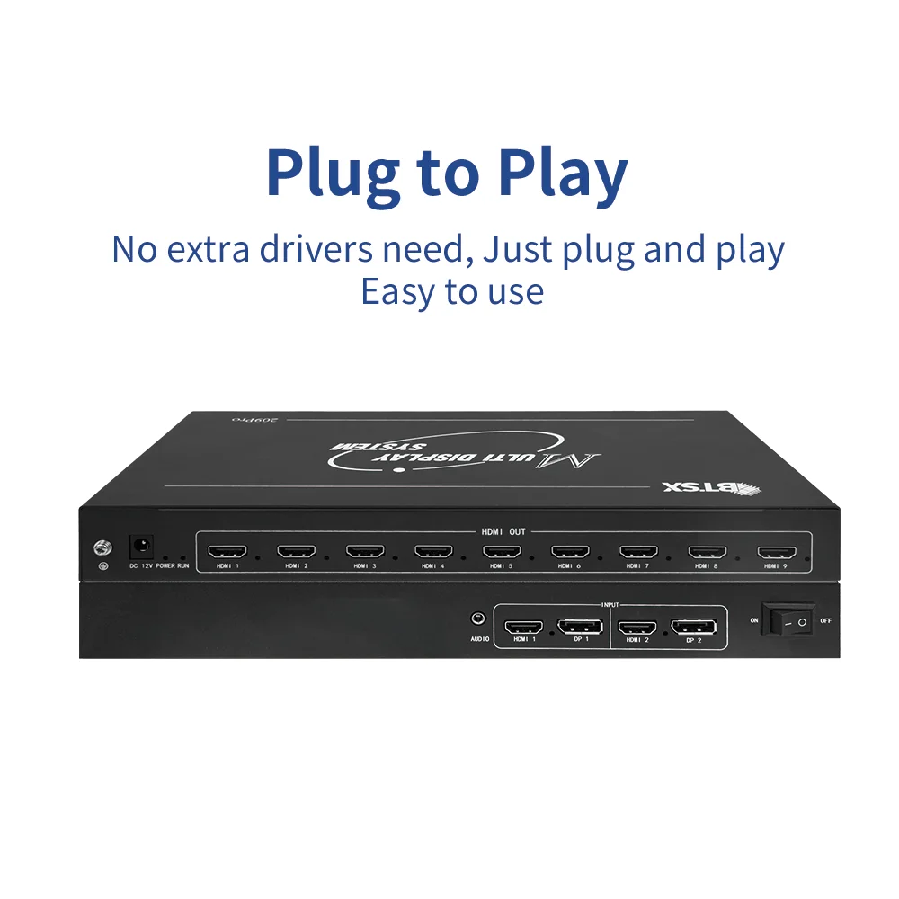 Multi-screen 4K60 Video Wall Controller 1X3 1X4 1X9 1X8 3X3 Multi-screen LCD Exhibition Hall HDCP 2 Inputs 9 Outputs