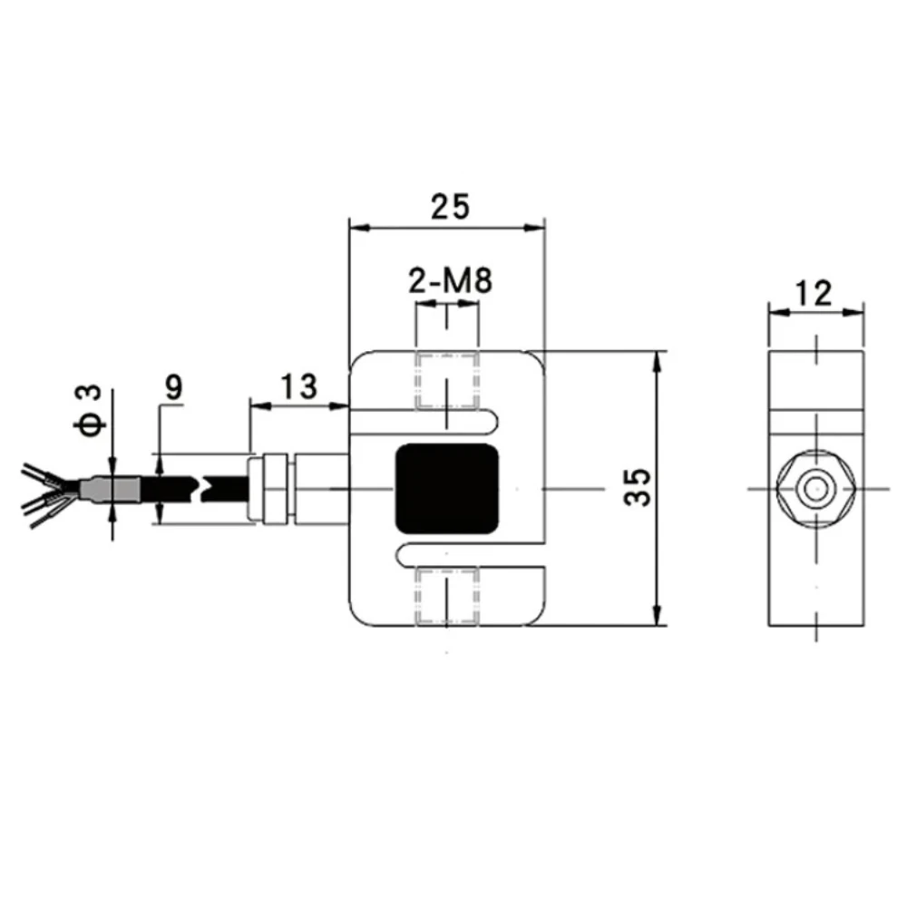 DYLY-107 Miniature S-Type Load Cell 0-100kg Tension Compression Force Sensor for Push Pull Gauge Robotic Arm