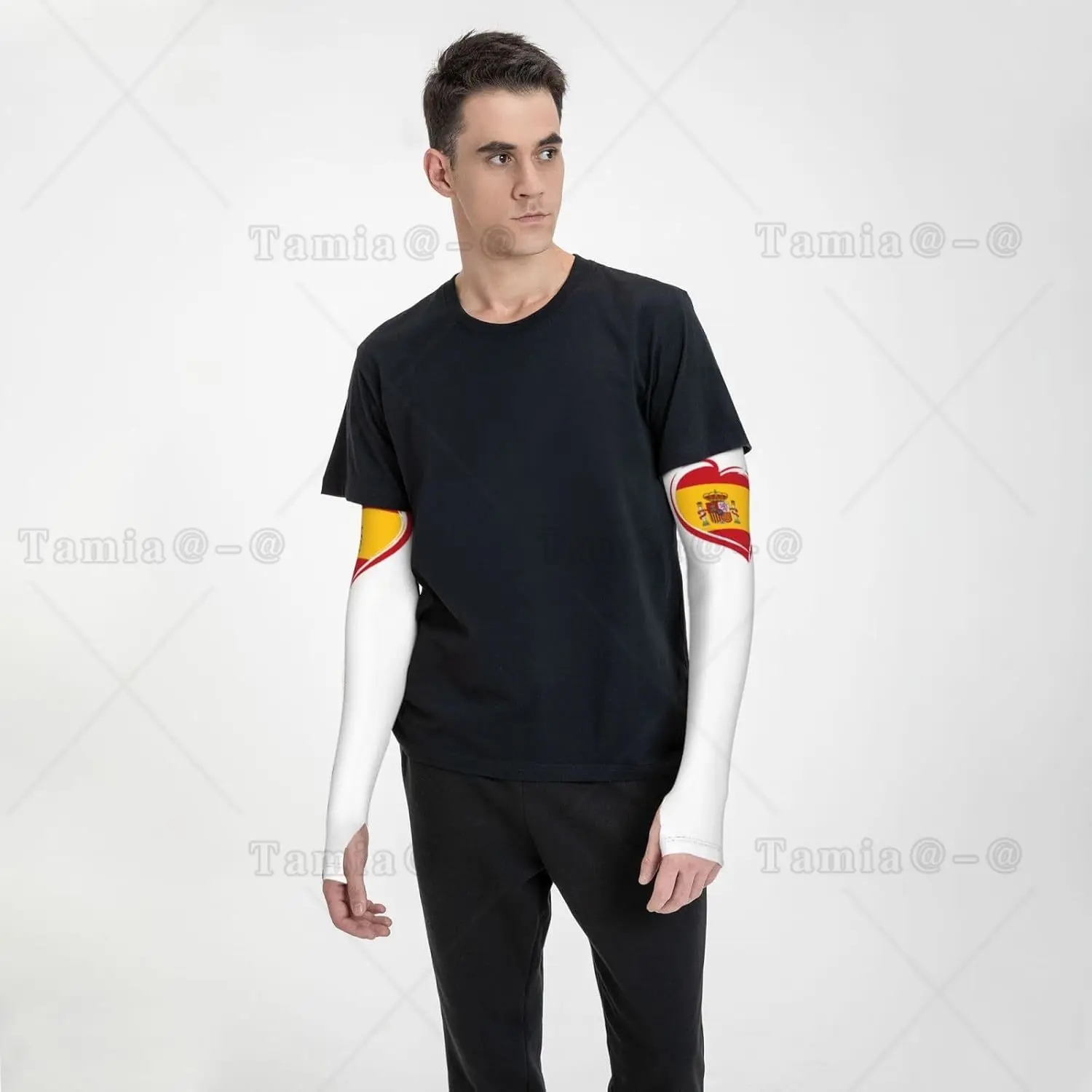 Mangas de brazo de España Funda de brazo con bandera de España Mangas de brazo de enfriamiento español para exteriores