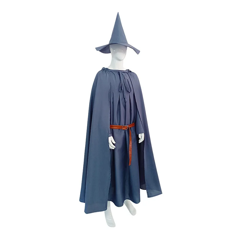 زي تنكري لهالوين على شكل غاندالف ملك الخواتم من سلسلة سيد الخواتم، ملابس أداء للعب الأدوار، زي عرقي نسائي