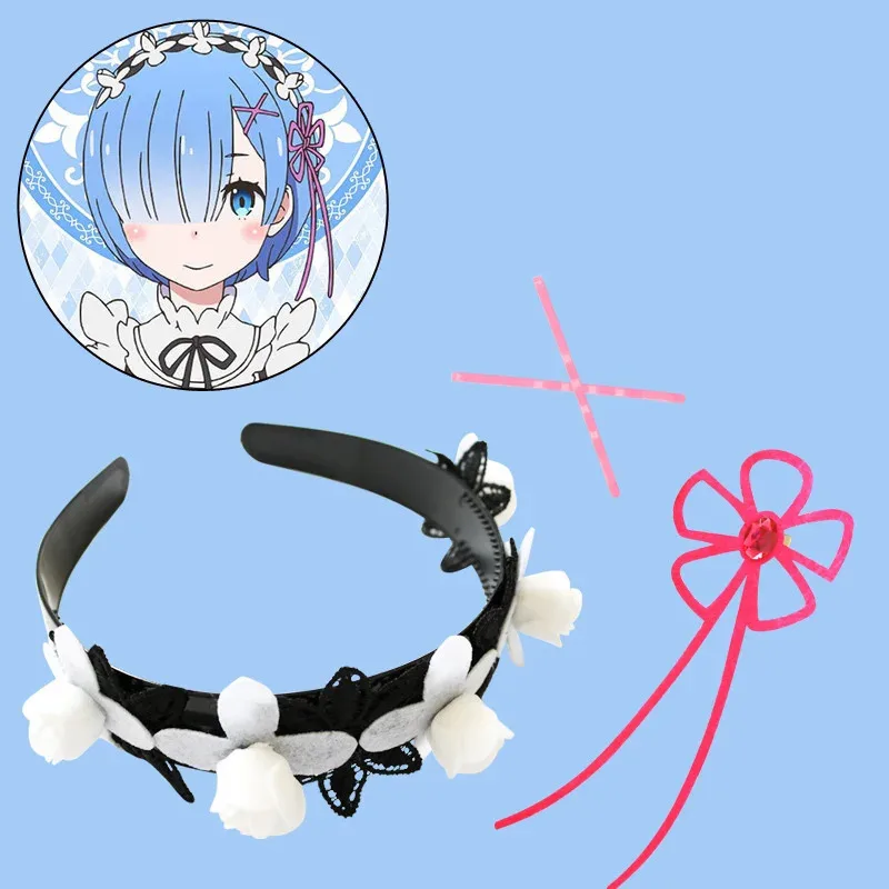 Re: Life In A Different World From Zero Cosplay Headpiece Ram Rem Headband Headwear Cosplay Costume Hair Accessories Prop Gift