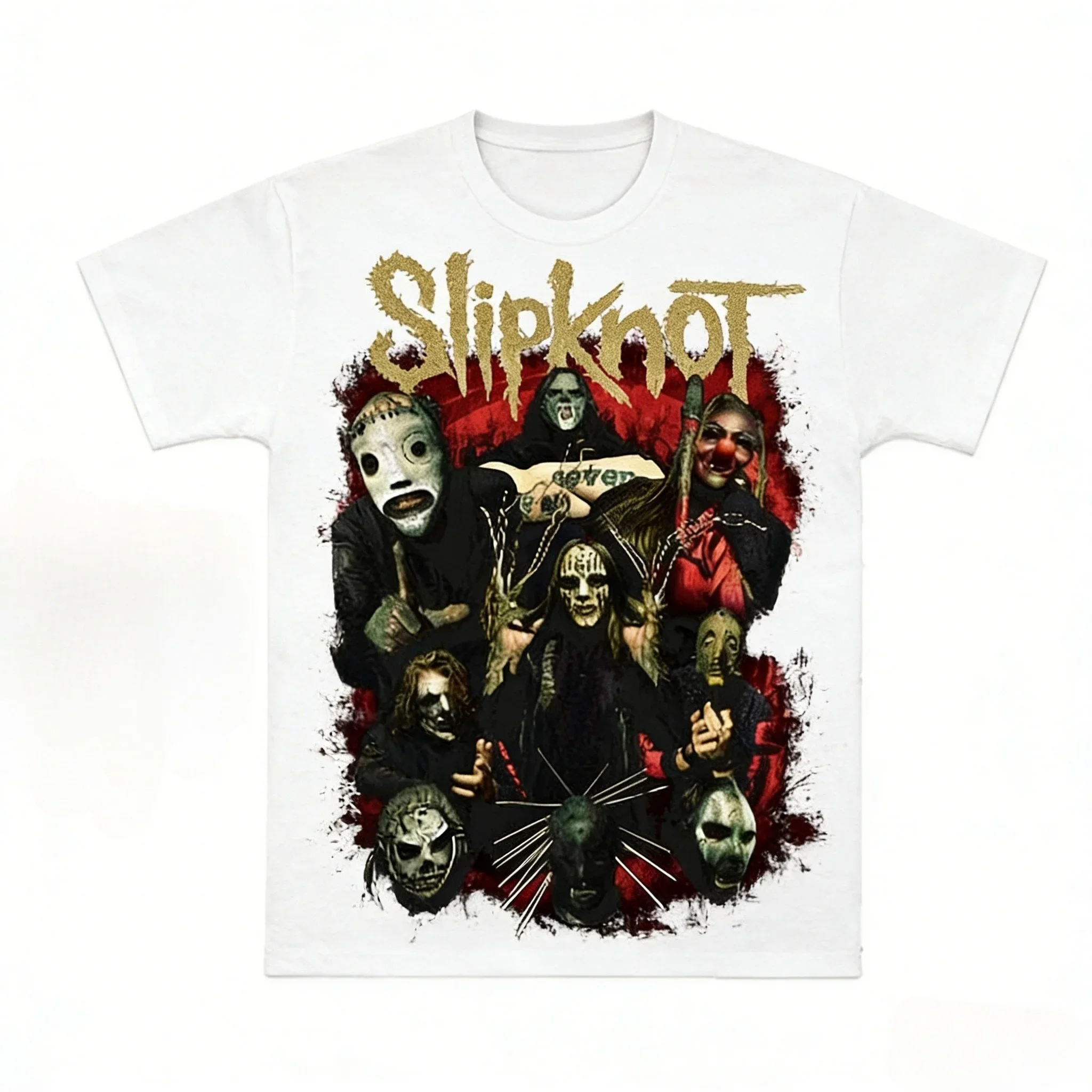 Slipknot Metal Band Come Play Dying Retro 3D Men's And Women's T-shirts Street Harajuku American Short Sleeved Men's Clothing