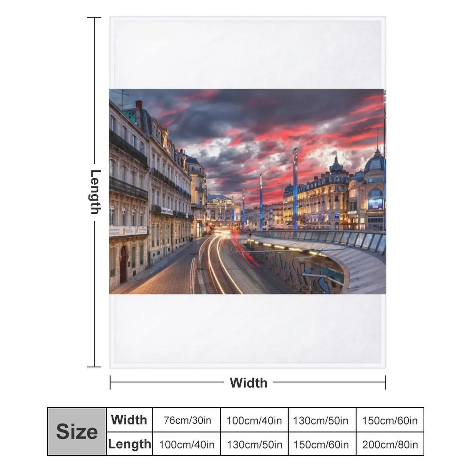 New Place de la Comédie Throw Blanket Summer Beddings كيس نوم كبير ناعم دافئ لبطانيات الشتاء