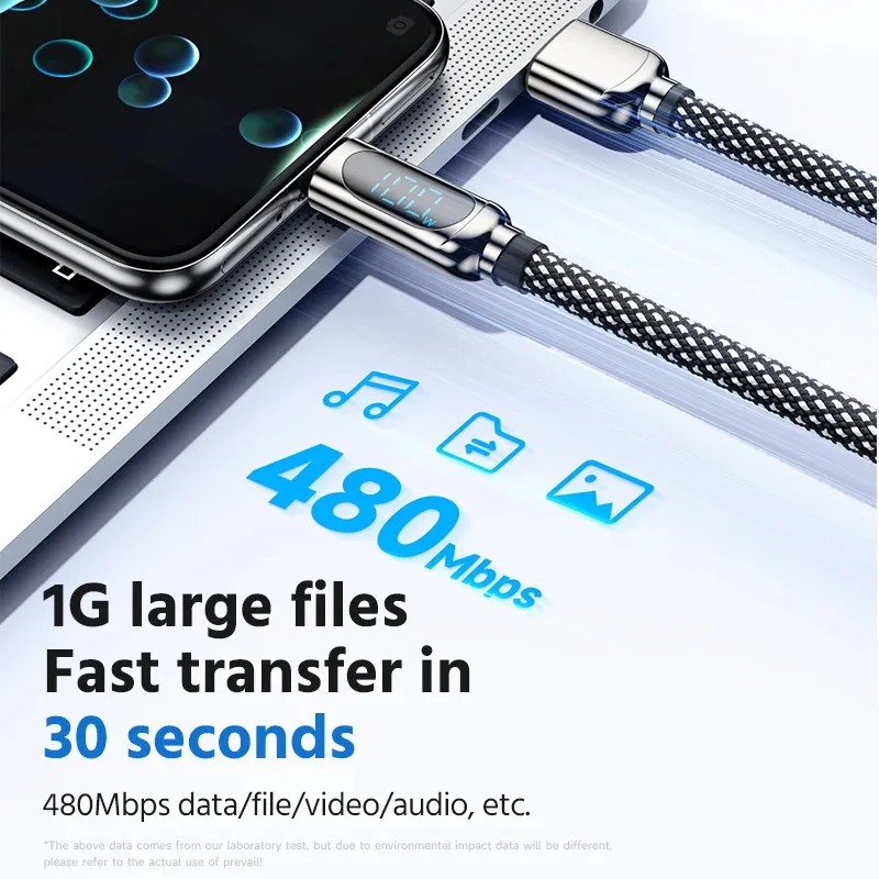 USB Type C Cable For Huawei Honor Xiaomi Samsung Super Charge 66W/100W Fast Charging USBA C Charger Data Cable Wire Cord - náhled 5