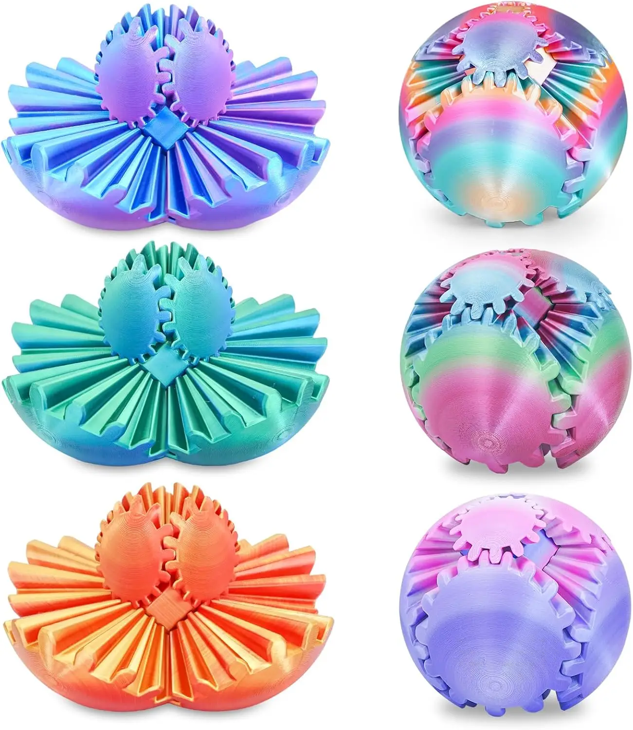 Gear Ball 3D-Gedruckter Drehball-Würfel Fidget-Spielzeug Kugel-Fidget-Schreibtischspielzeug Stress- und Angstabbau Entspannungsspielzeug