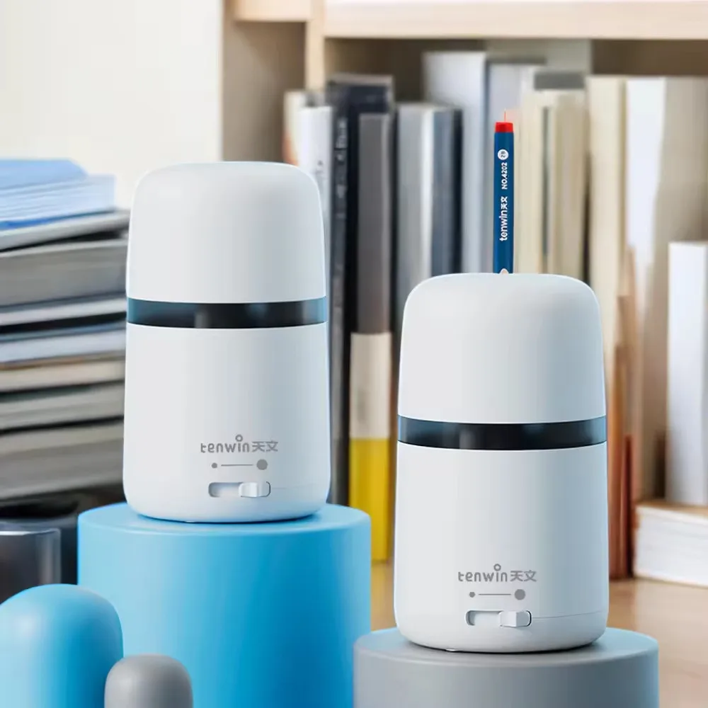 Tenwin Automatic Pencil Sharpener Electric Sharpener Pencils Student Stationery School Students Stationery 8813 AngleMark