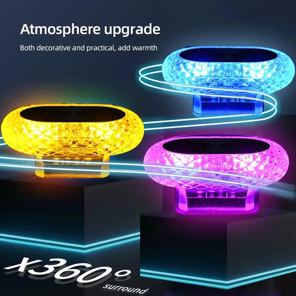 Portable Car USB Ambient Light Mini LED Decorative Atmosphere Lamps For Auto Interior Environment Light Computer Light Plug Play