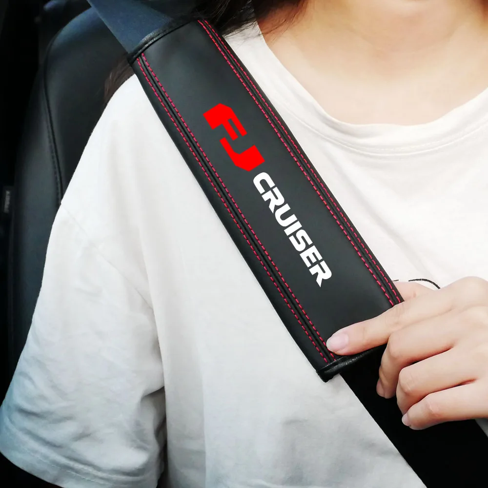 1Pcs Car Accessorry Seat Belt Safety Safety Belt Shoulder Cover Breathable Protection Seat Belt Pads For Toyota FJ cruiser