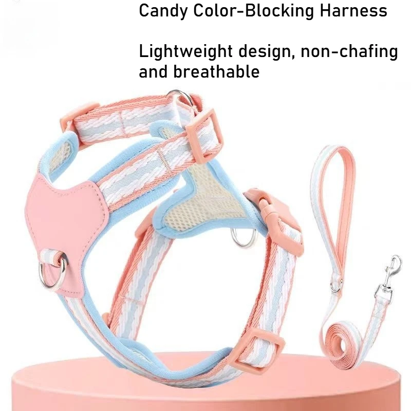 

Cute Breathable No Pull Dog Harness Vest Adjustable Soft Padded Escape Proof Chest Quick Release Buckle Small Puppy Dogs Walking