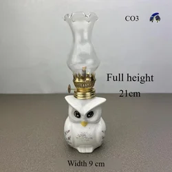Swan Shaped Kerosene Lamp Nostalgia Mini Retro Ceramic Kerosene Oil Lamp Home Decoration